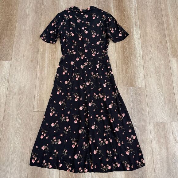 S O L D : Reformation Size 8 Rocki Collared Midi Dress Romy Rose Floral Print - Picture 10 of 14